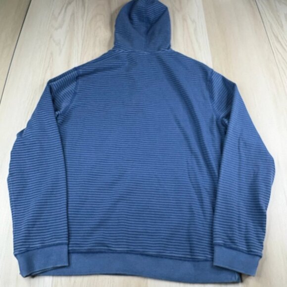 Vineyard Vines Mens Blue Long Sleeve Striped Performance Pullover Hoodie Size M - Picture 2 of 10